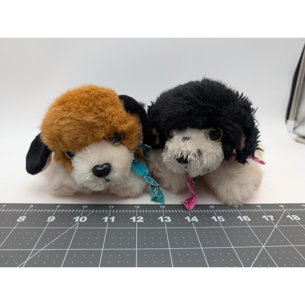 Tyco Puppy Puppy Puppies Dog Plush Lot of 2 READ Stuffed Animal Toy
